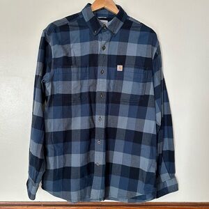 Carhartt Relaxed Flannel Long Sleeve Plaid Shirt Size Medium